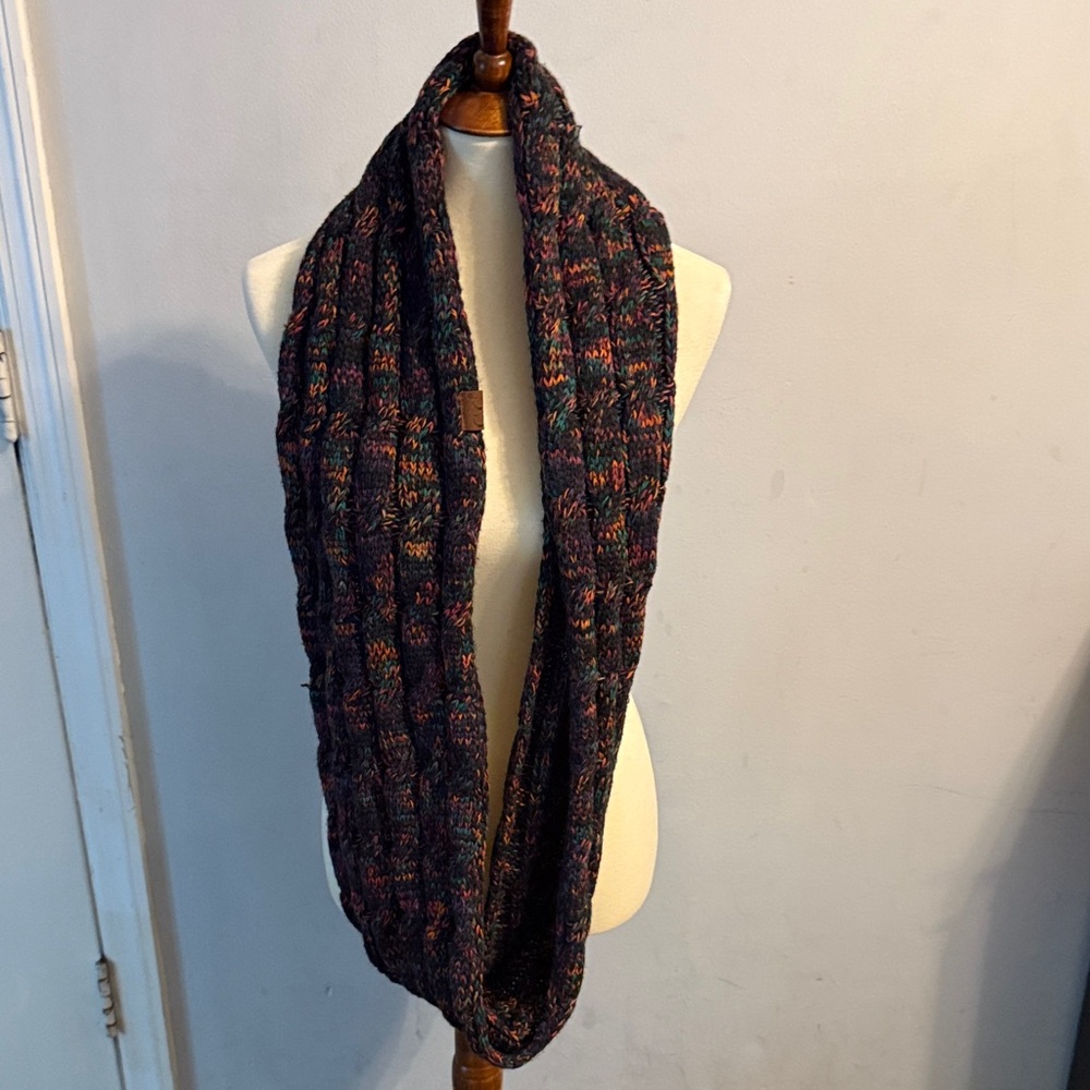 C.C. Boutique Black Multicolor Knit Scarf
